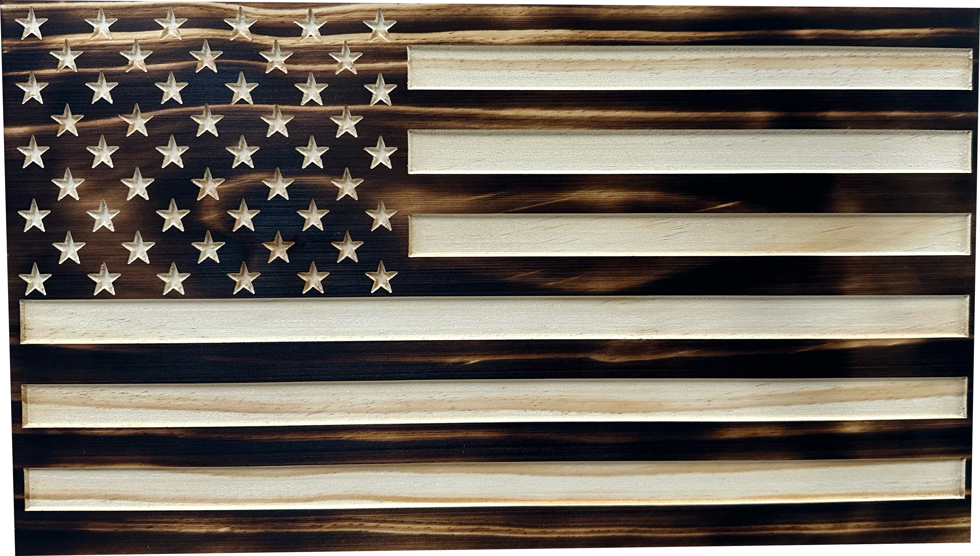 Burnt American Flag Concealment Cabinet — Hidden Wall Storage