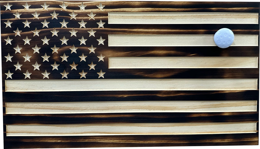 Burnt American Flag Concealment Cabinet — Hidden Wall Storage