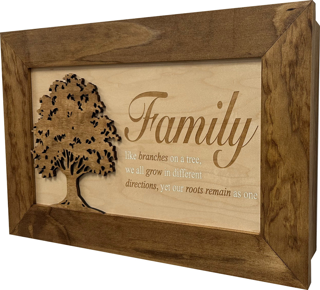 Family Branches Concealment Cabinet — Early American Finish