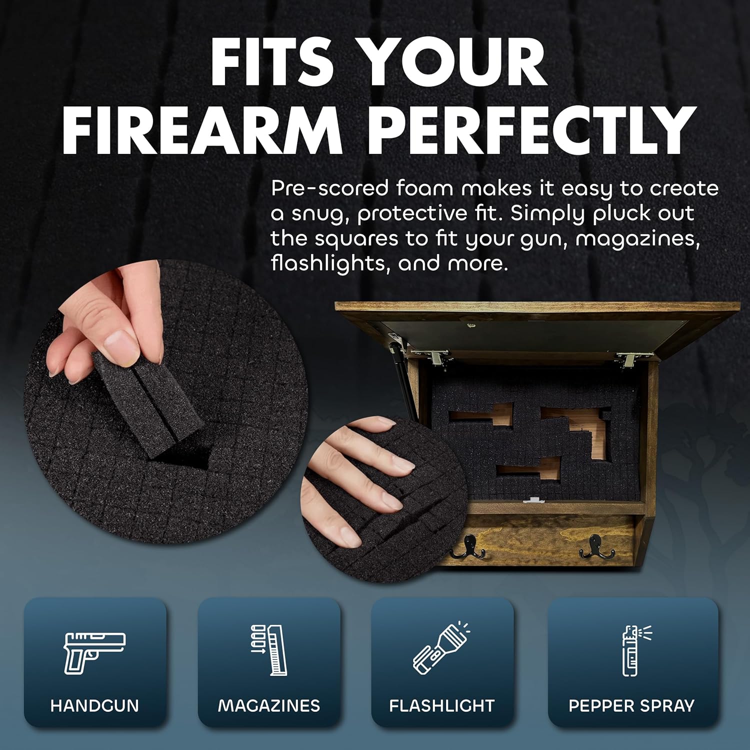 Deer Hunter Concealment Coat Rack — Hidden Firearm Storage