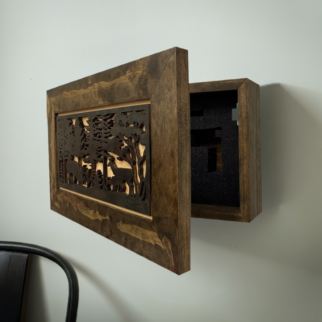 Deer Scene Concealment Cabinet — Hidden Wall Storage