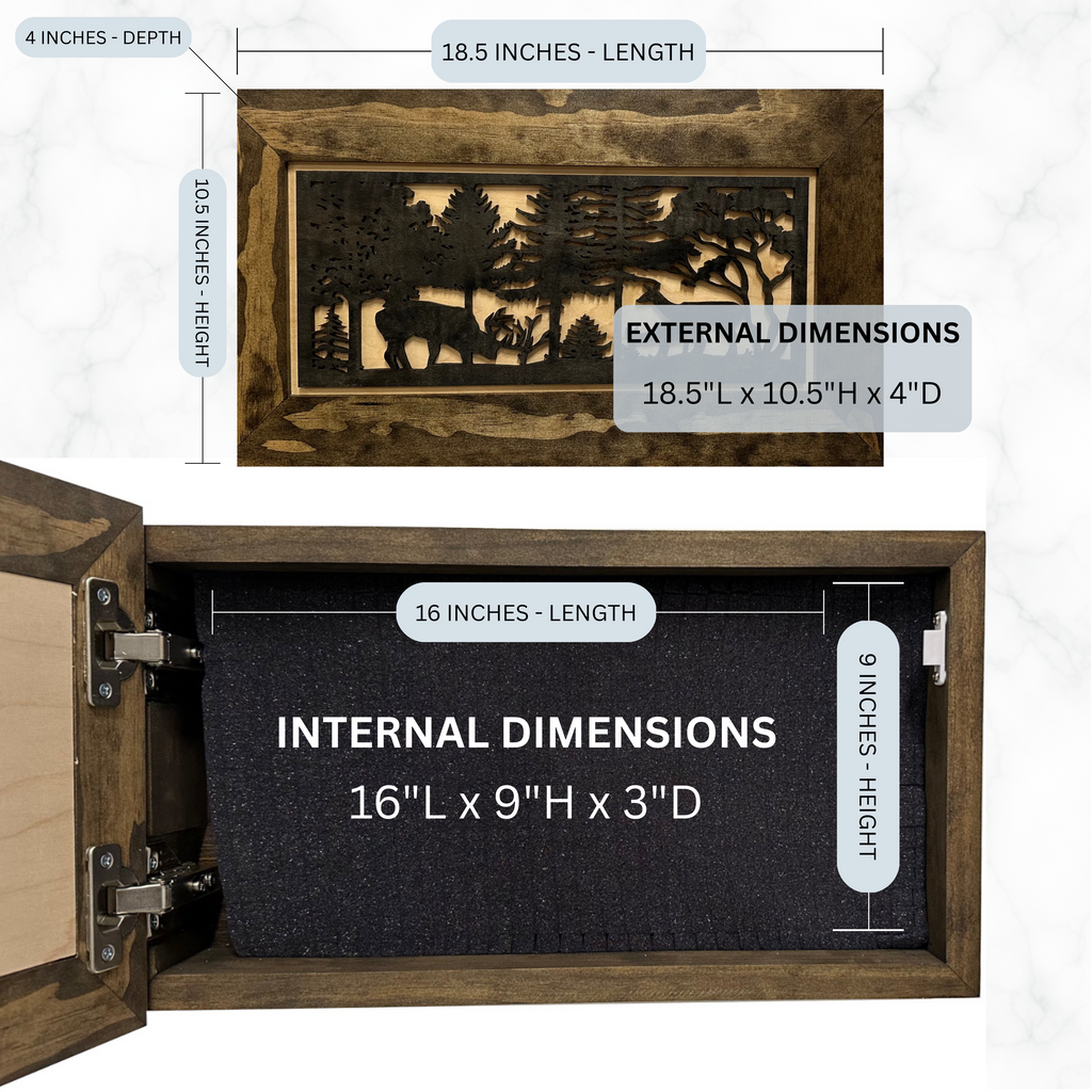 Deer Scene Concealment Cabinet — Hidden Wall Storage