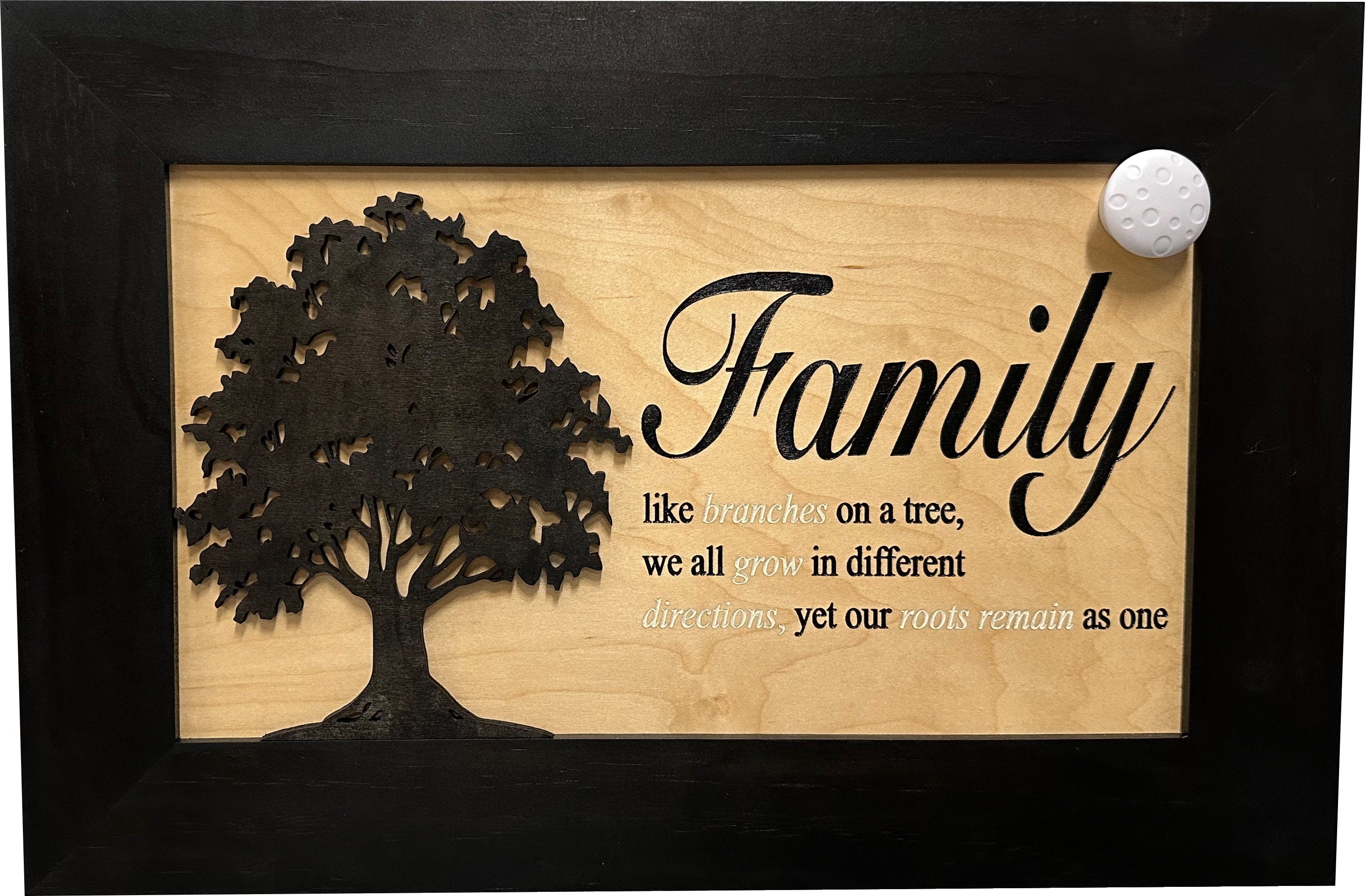 Family Branches Concealment Cabinet — Black Finish