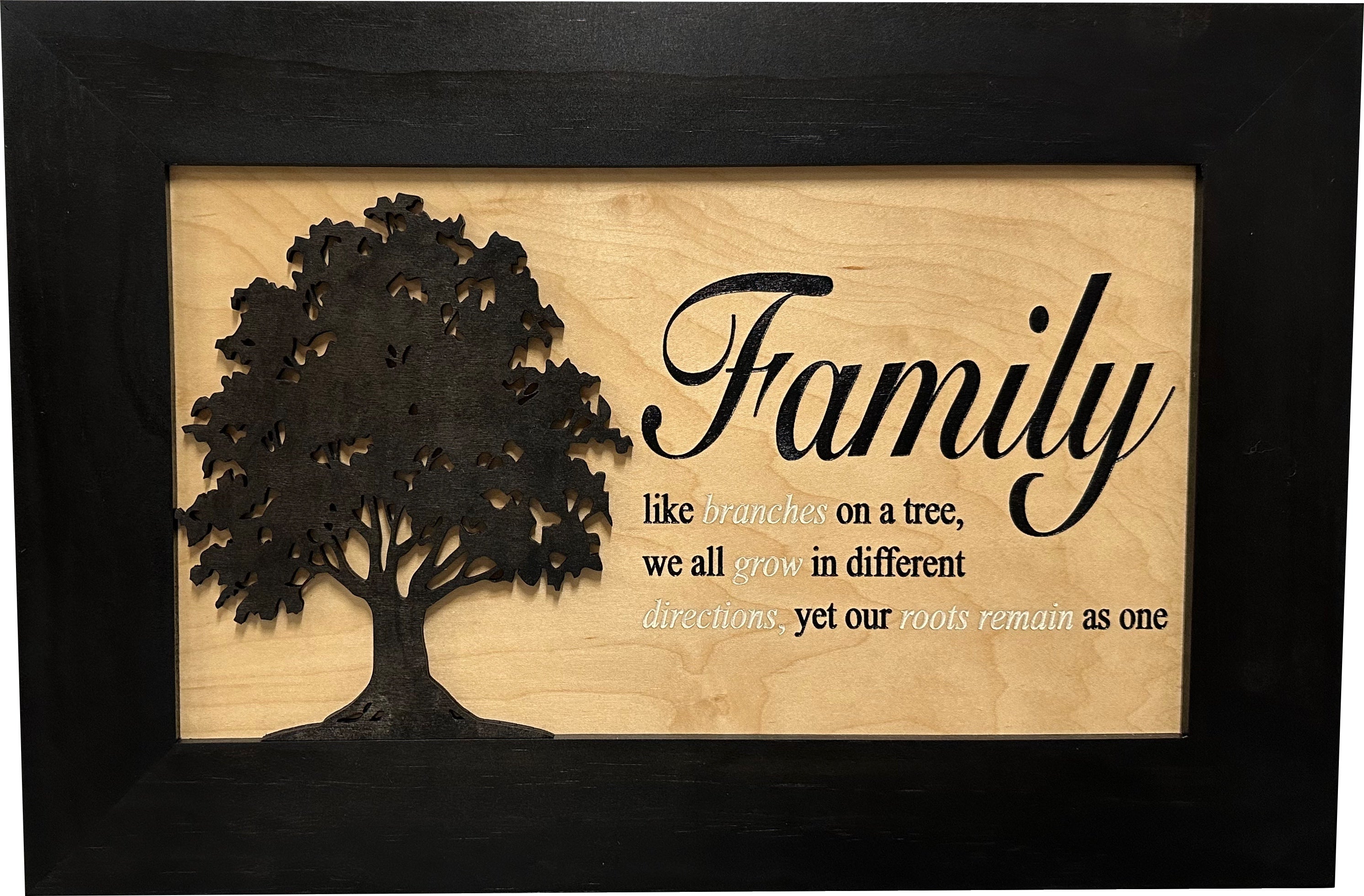 Family Branches Concealment Cabinet — Black Finish