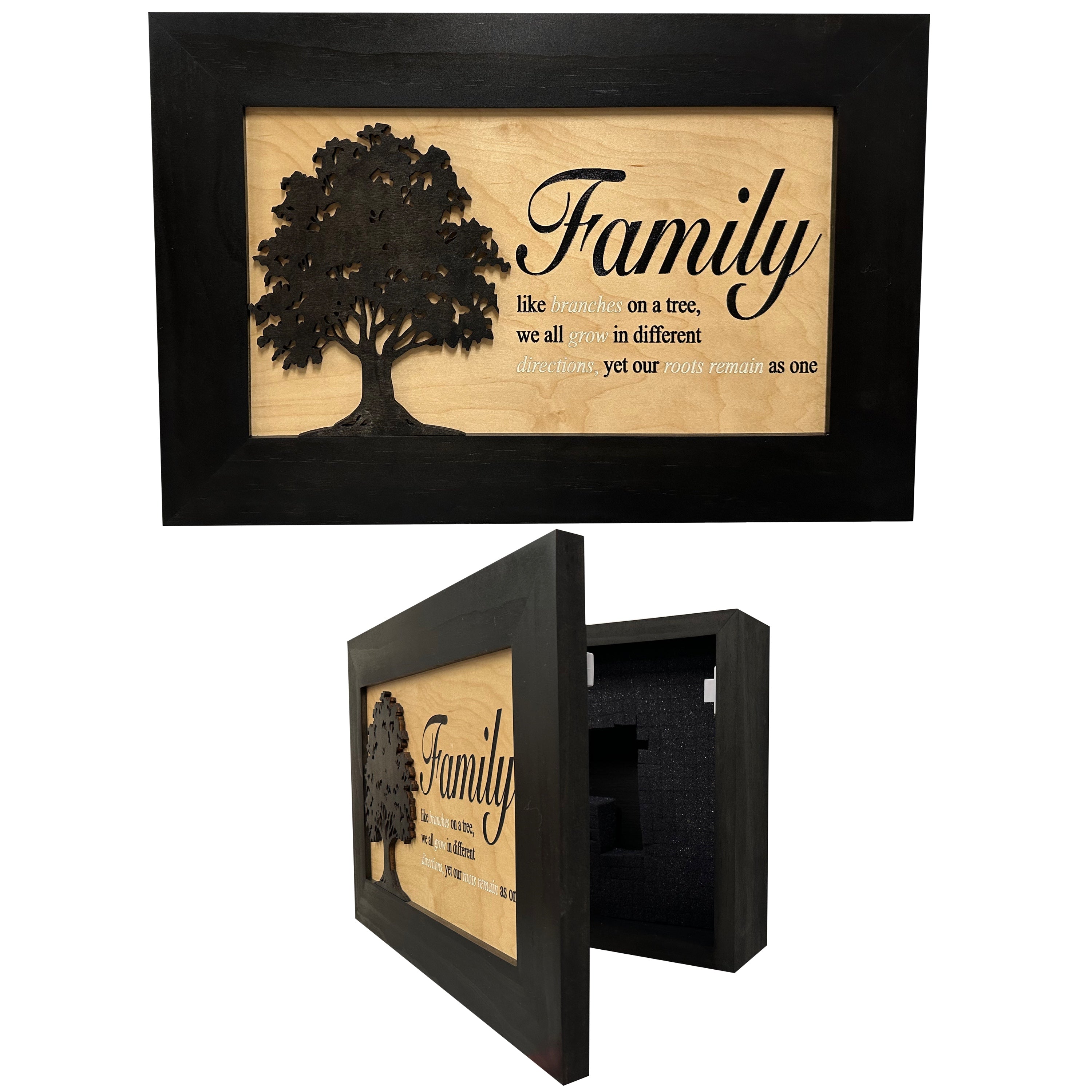 Family Branches Concealment Cabinet — Black Finish