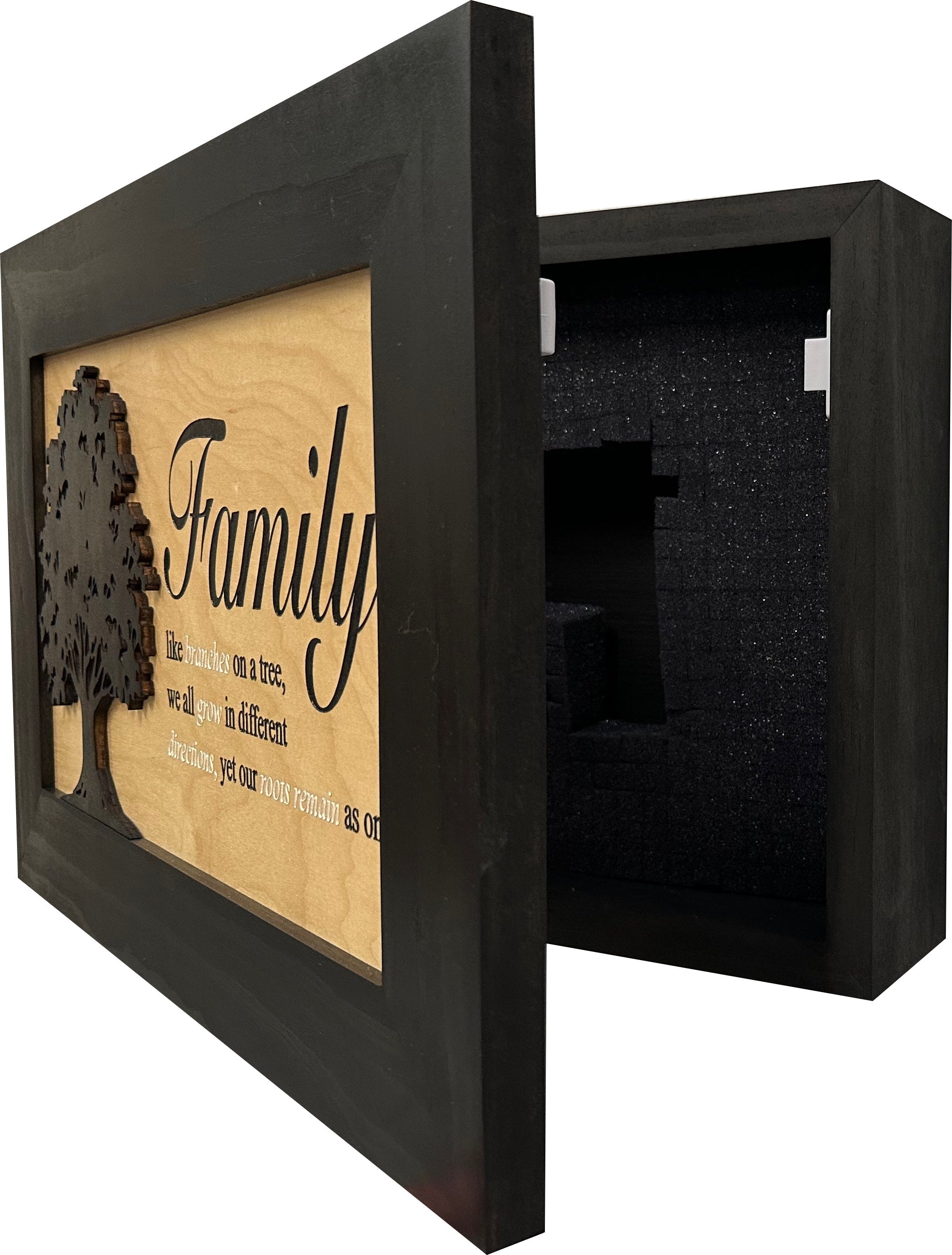 Family Branches Concealment Cabinet — Black Finish