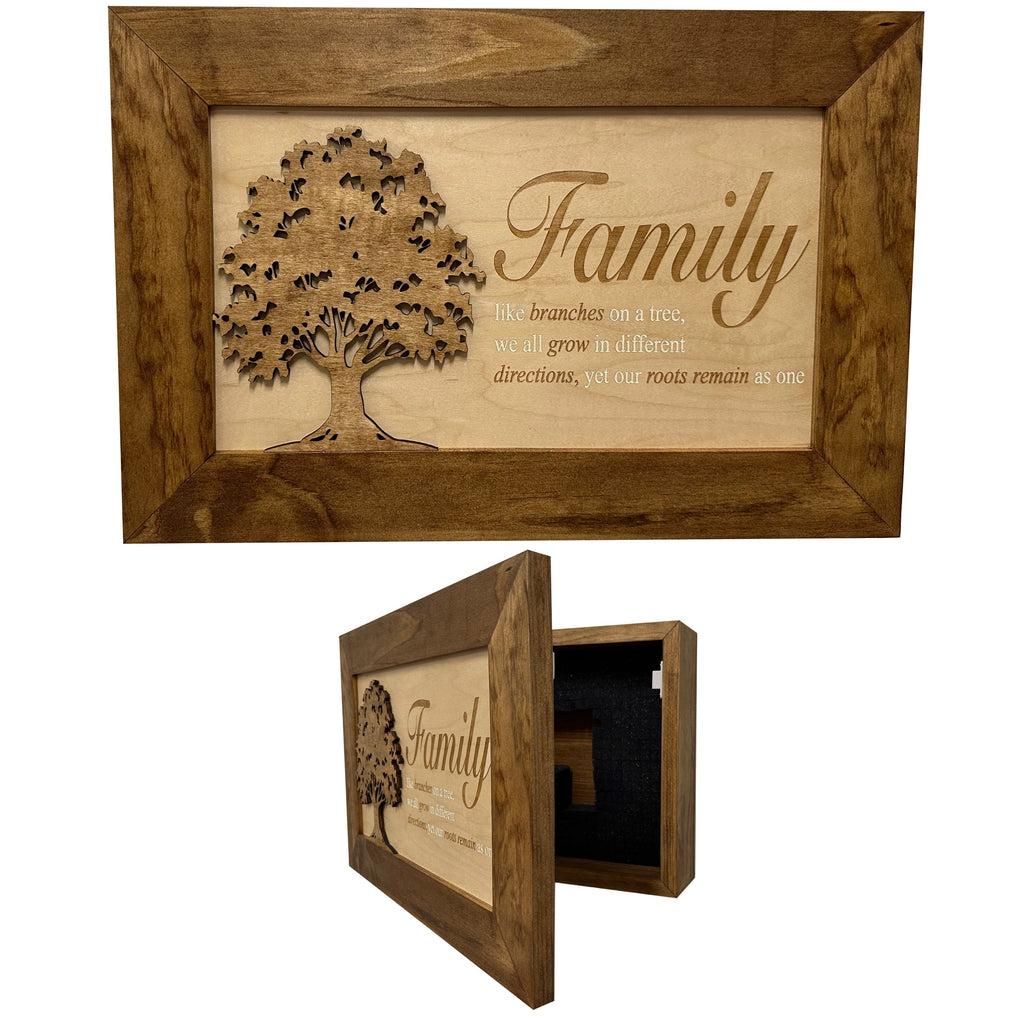 Family Branches Concealment Cabinet — Early American Finish