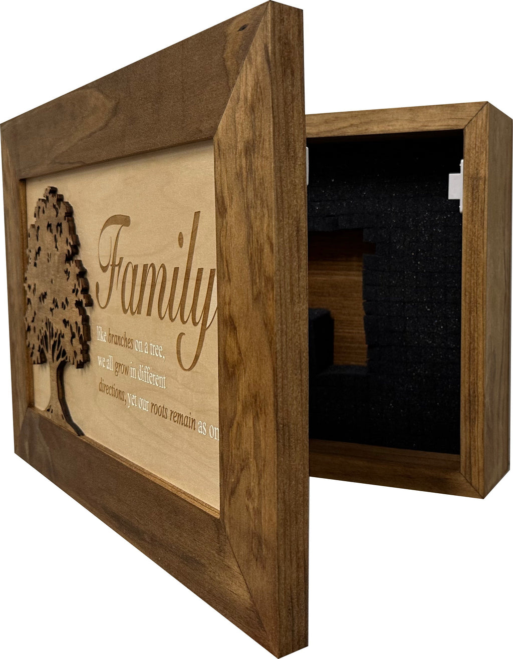 Family Branches Concealment Cabinet — Early American Finish