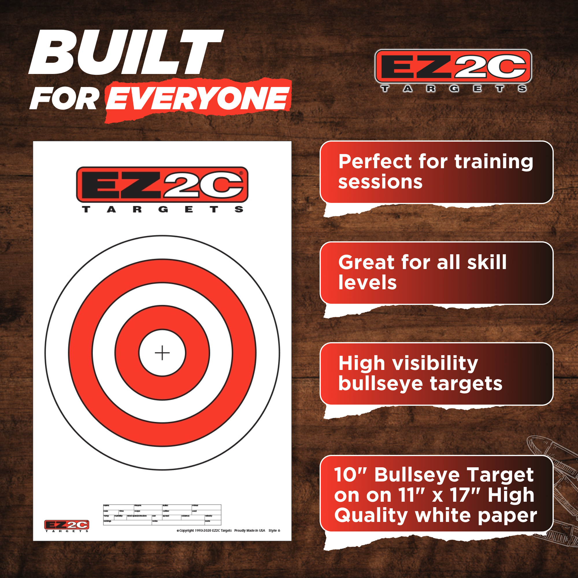 10" Bullseye Target #6 — 11×17