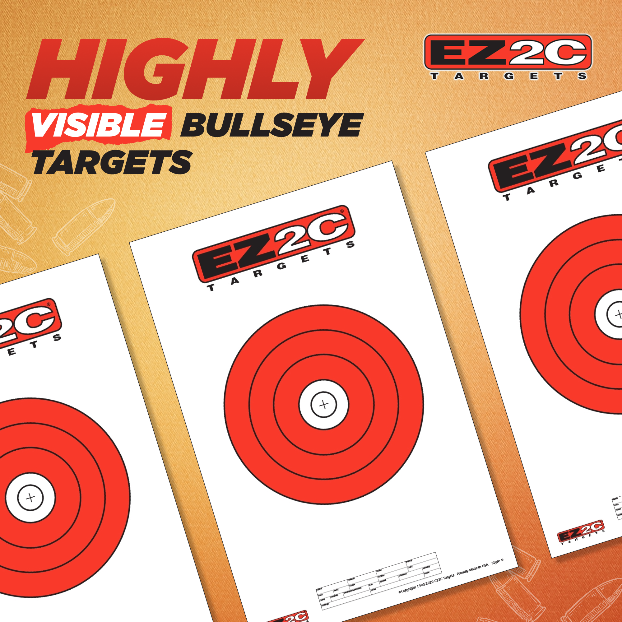 8" Hi-Vis Bullseye Target #9 — 11×17