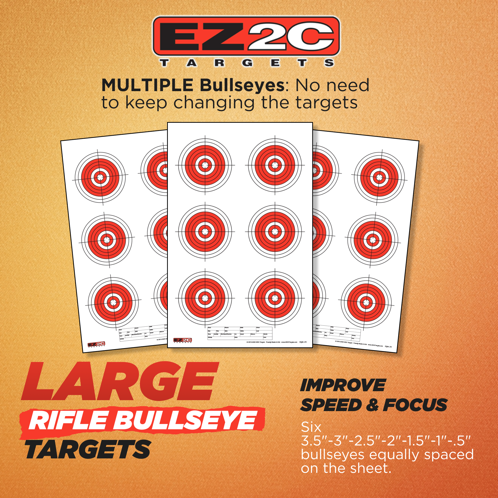 Six Bullseye Target #24 — 11×17