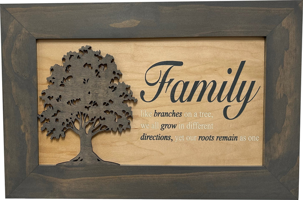 Family Branches Concealment Cabinet — Gray Finish