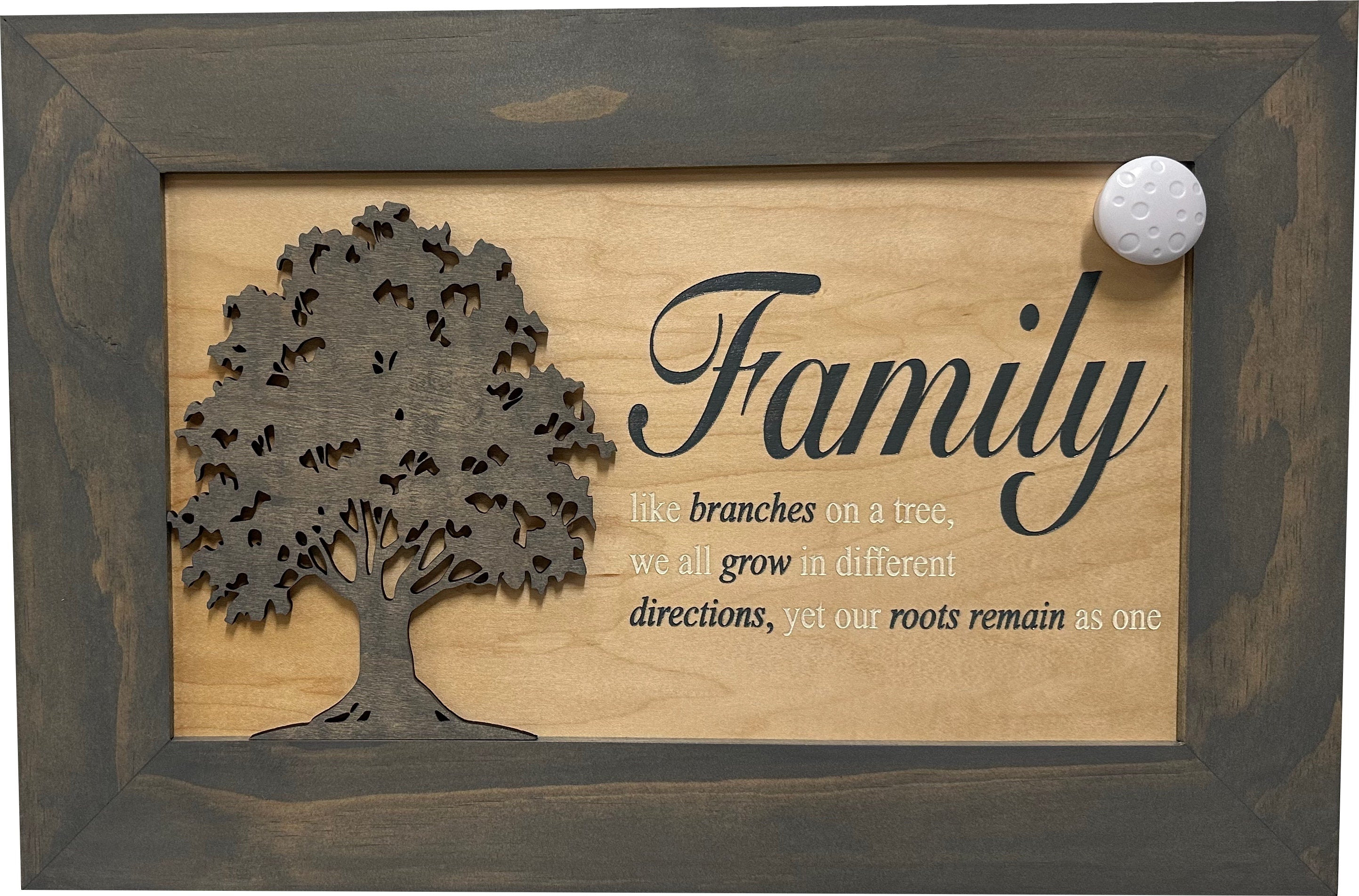 Family Branches Concealment Cabinet — Gray Finish