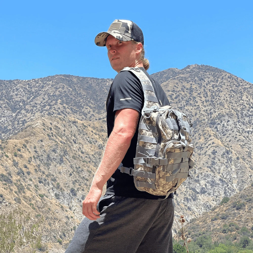 Tactical 15L Sling Range Bag — MOLLE Outdoor Shoulder Pack