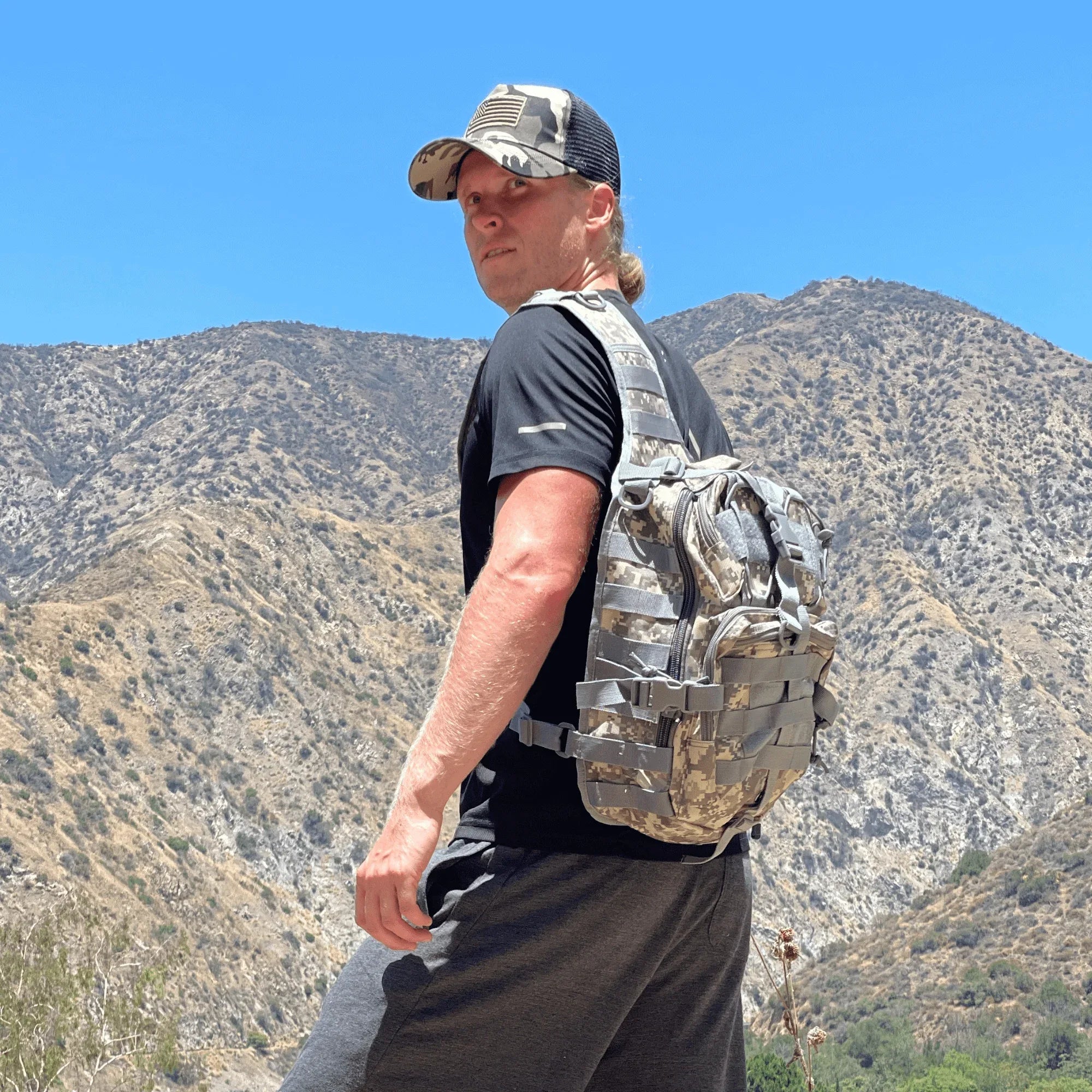 Tactical 15L Sling Range Bag — MOLLE Outdoor Shoulder Pack