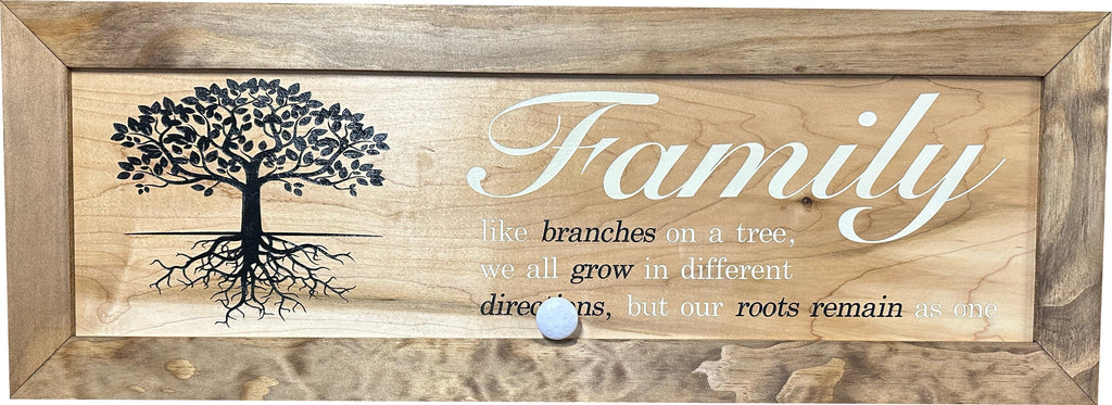 Family Tree Concealment Cabinet — Wall-Mounted Hidden Storage