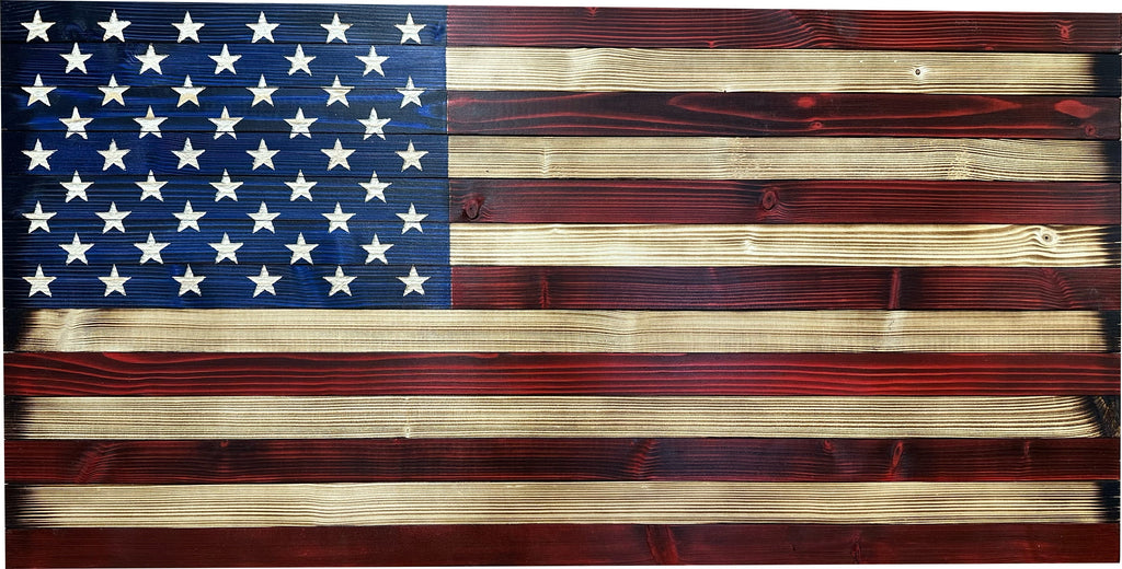 Large American Flag Concealment Safe — Red & Blue, Long-Gun Capacity