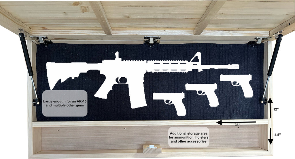 Large American Flag Concealment Safe — Red & Blue, Long-Gun Capacity
