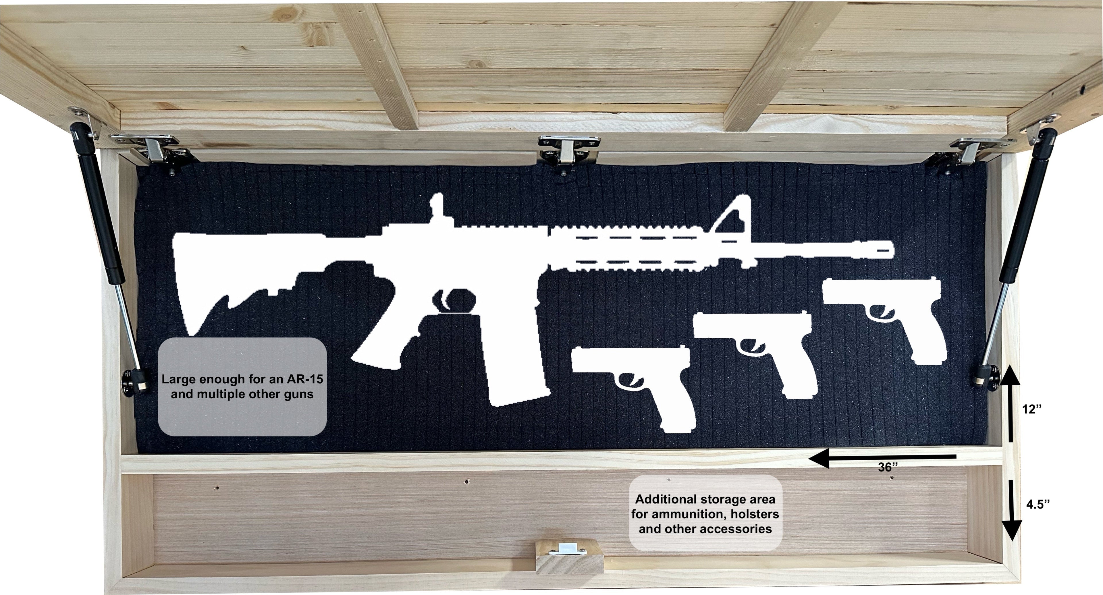 Large American Flag Concealment Safe — Red & Blue, Long-Gun Capacity