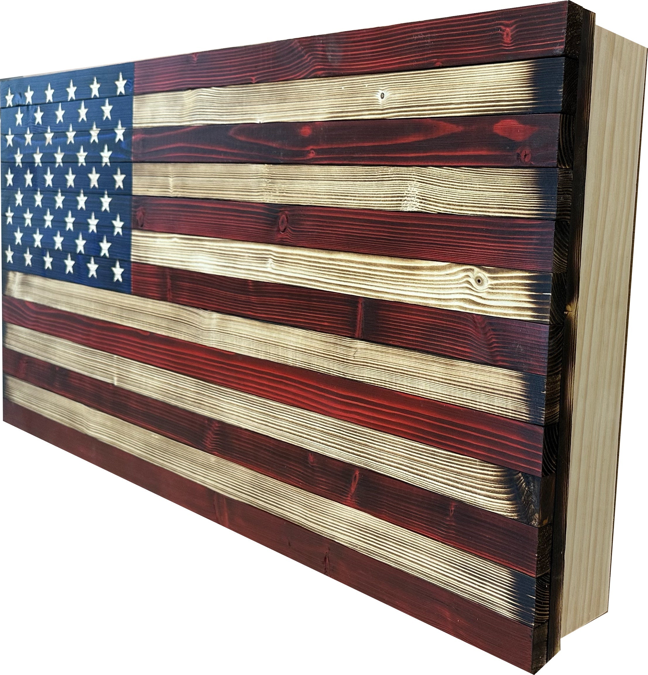 Large American Flag Concealment Safe — Red & Blue, Long-Gun Capacity