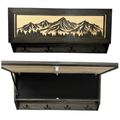 Mountain Scene Concealment Coat Rack — Hidden Firearm Storage
