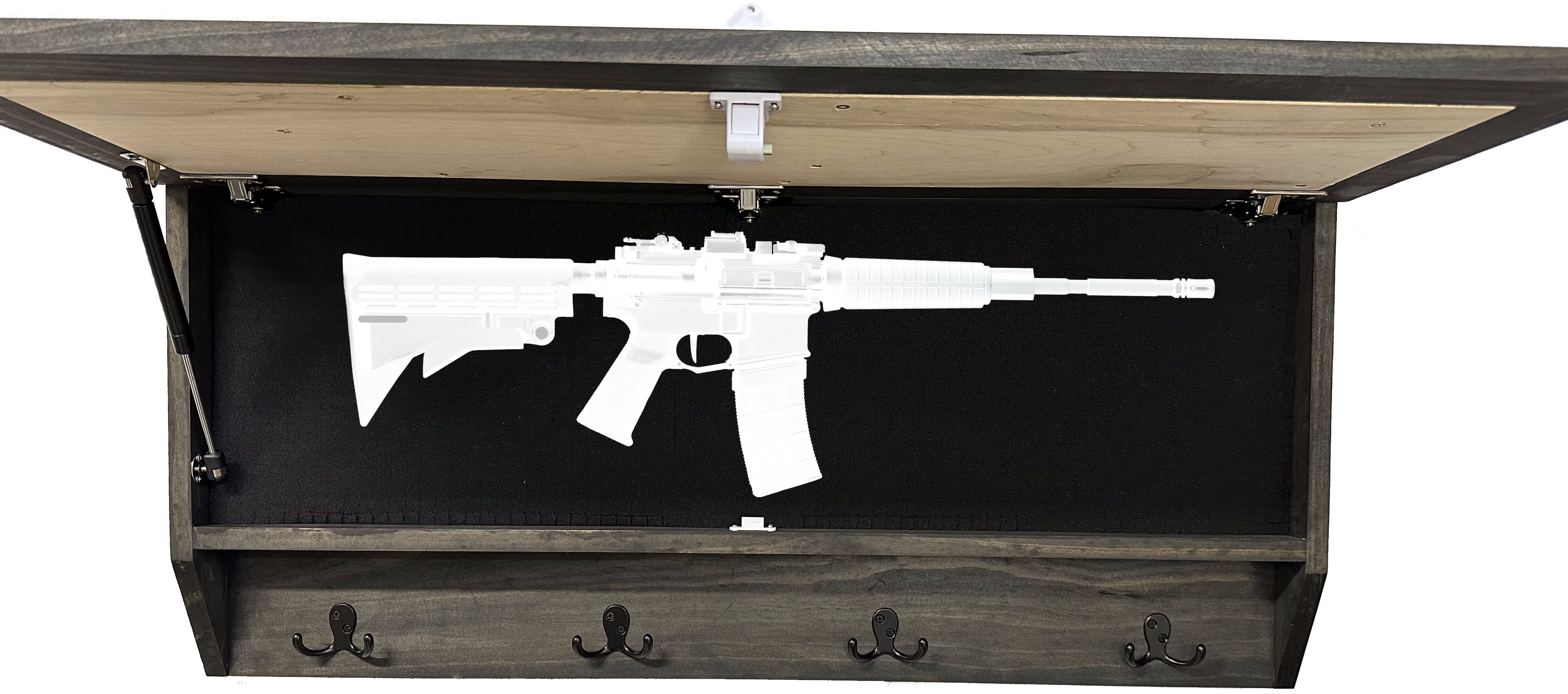 Mountain Scene Concealment Coat Rack — Hidden Firearm Storage