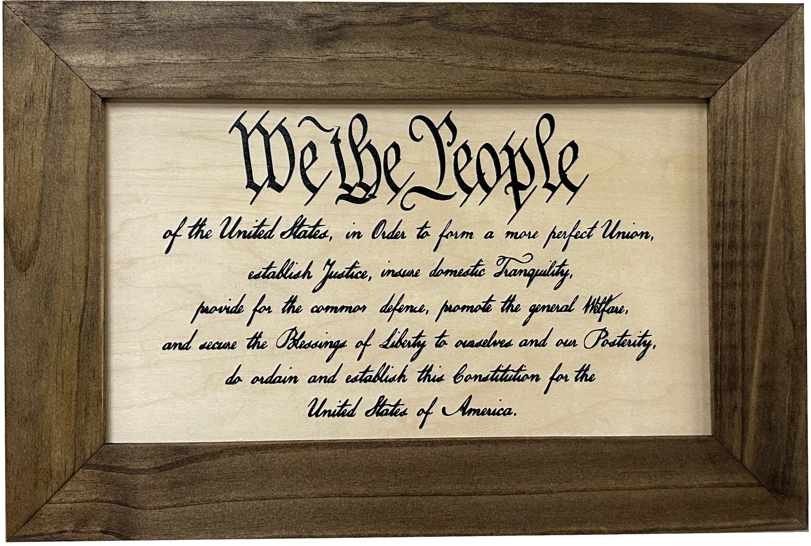 "We The People" Constitution Concealment Wall Décor