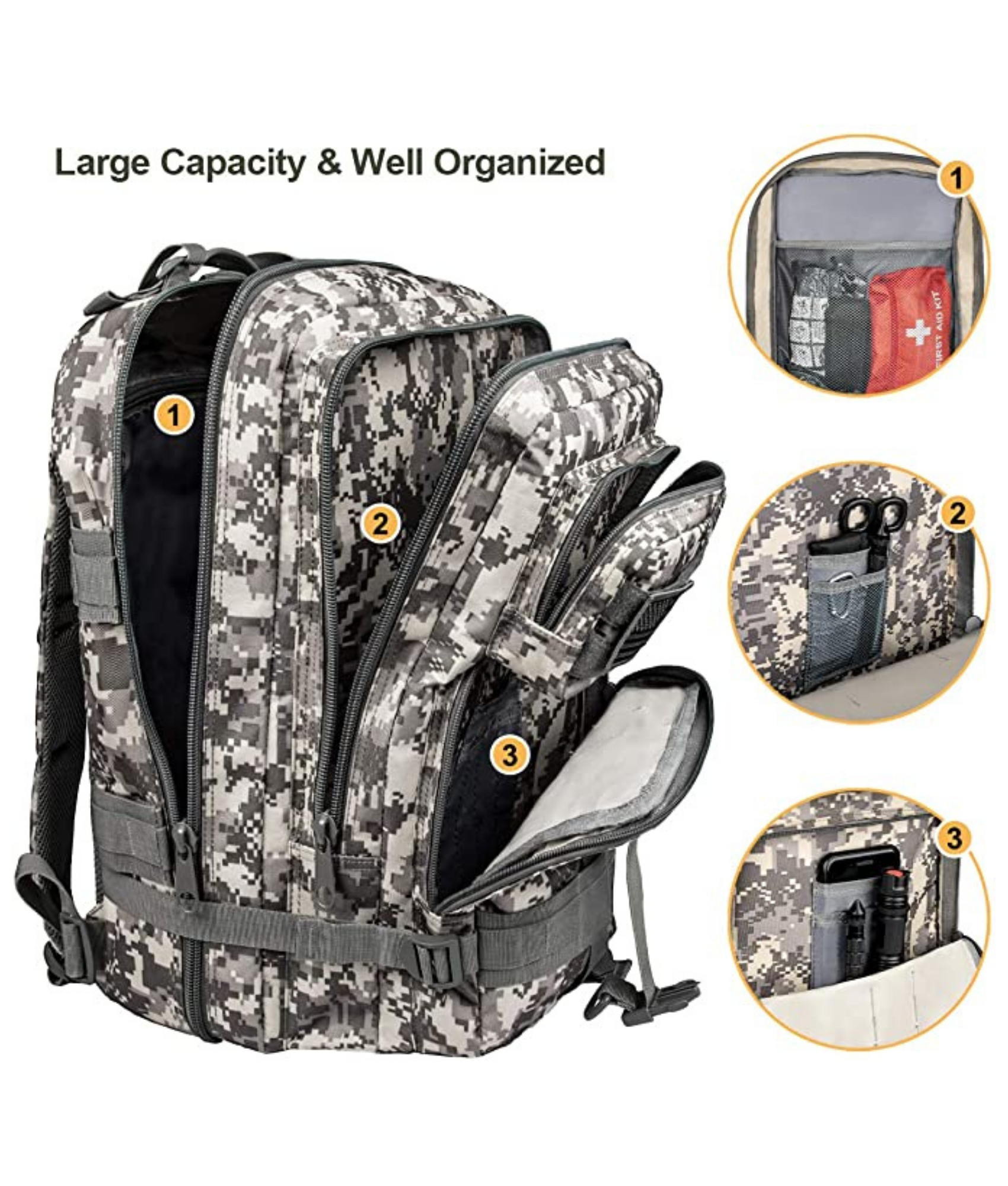 JupiterGear 25L MOLLE Tactical Range Backpack — feature highlight