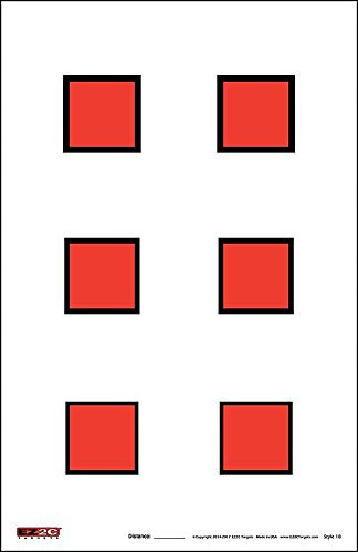 Six 2" Squares Target #18 — 11×17 (25-Pack)