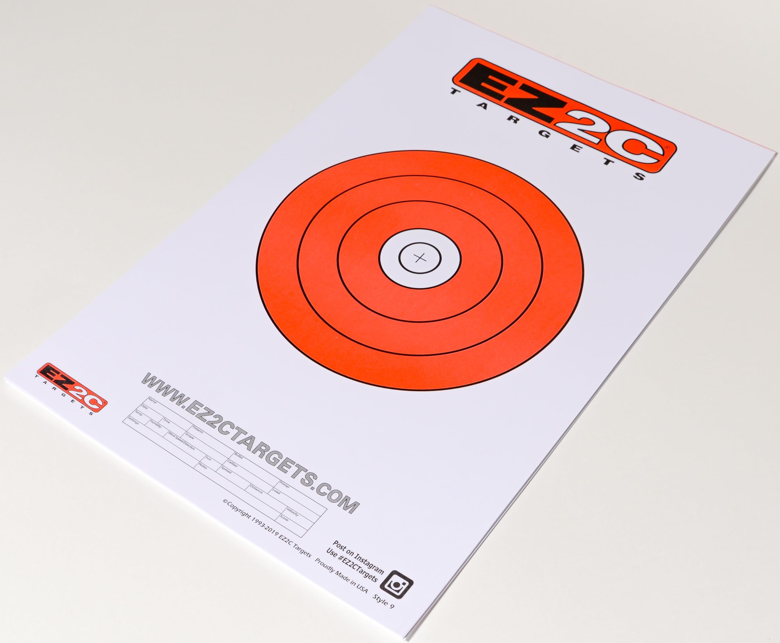 8" Hi-Vis Bullseye Target #9 — 11×17