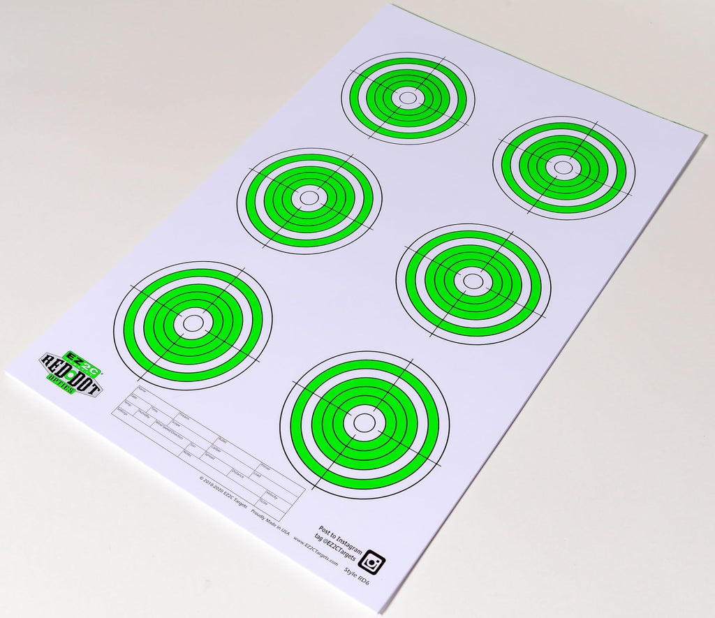 Six 4" Bullseyes Target RD6 — 11×17