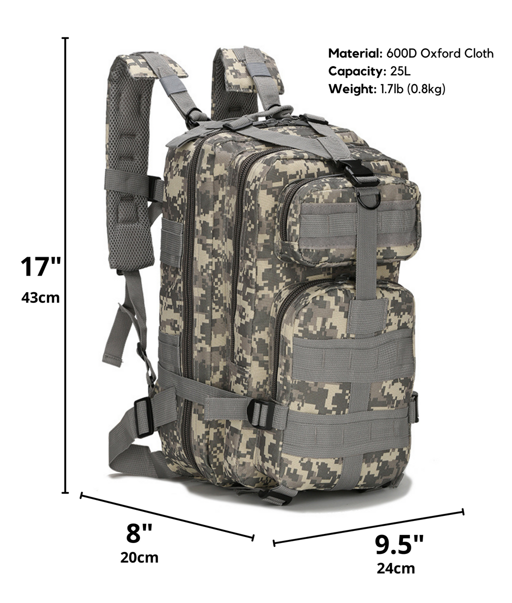 JupiterGear 25L MOLLE Tactical Range Backpack — in-use demonstration