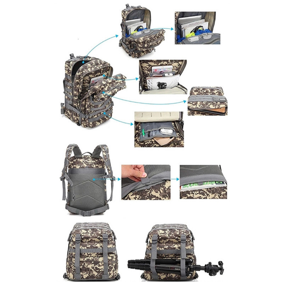 JupiterGear Military 3P Tactical 45L Backpack — 3-Day Assault Pack