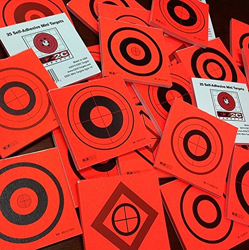 Fluorescent Mini Target Stickers — 3.5x3.5 inch 25-Pack