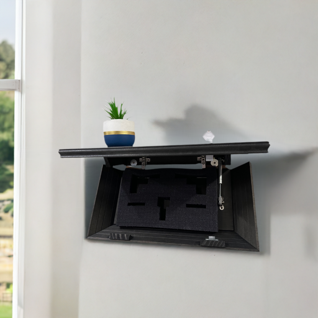 Concealment Wall Shelf — Black Finish
