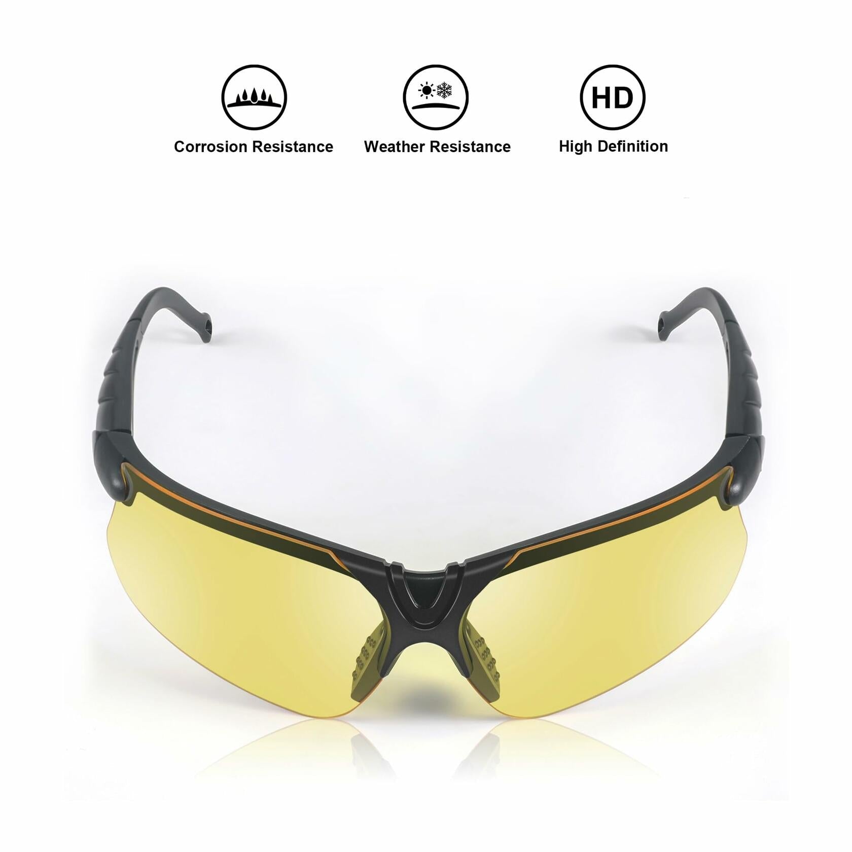 Shooting Safety Glasses — Yellow / Grey Anti-Fog