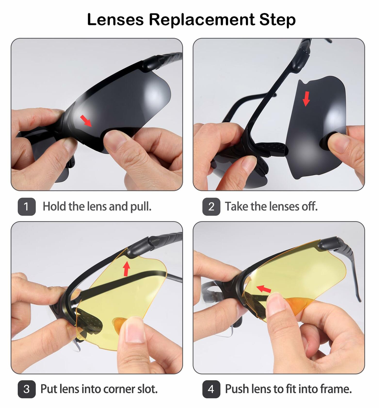Shooting Safety Glasses — Yellow / Grey Anti-Fog