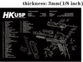 HK USP Armorer's Cleaning Mat — 11" × 17"