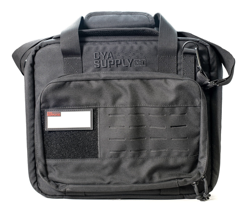 CYA Supply Grind Series Small Range Bag Double Pistol — storage and case view