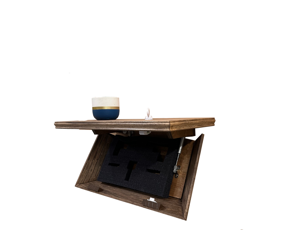 Concealment Wall Shelf — Walnut Finish