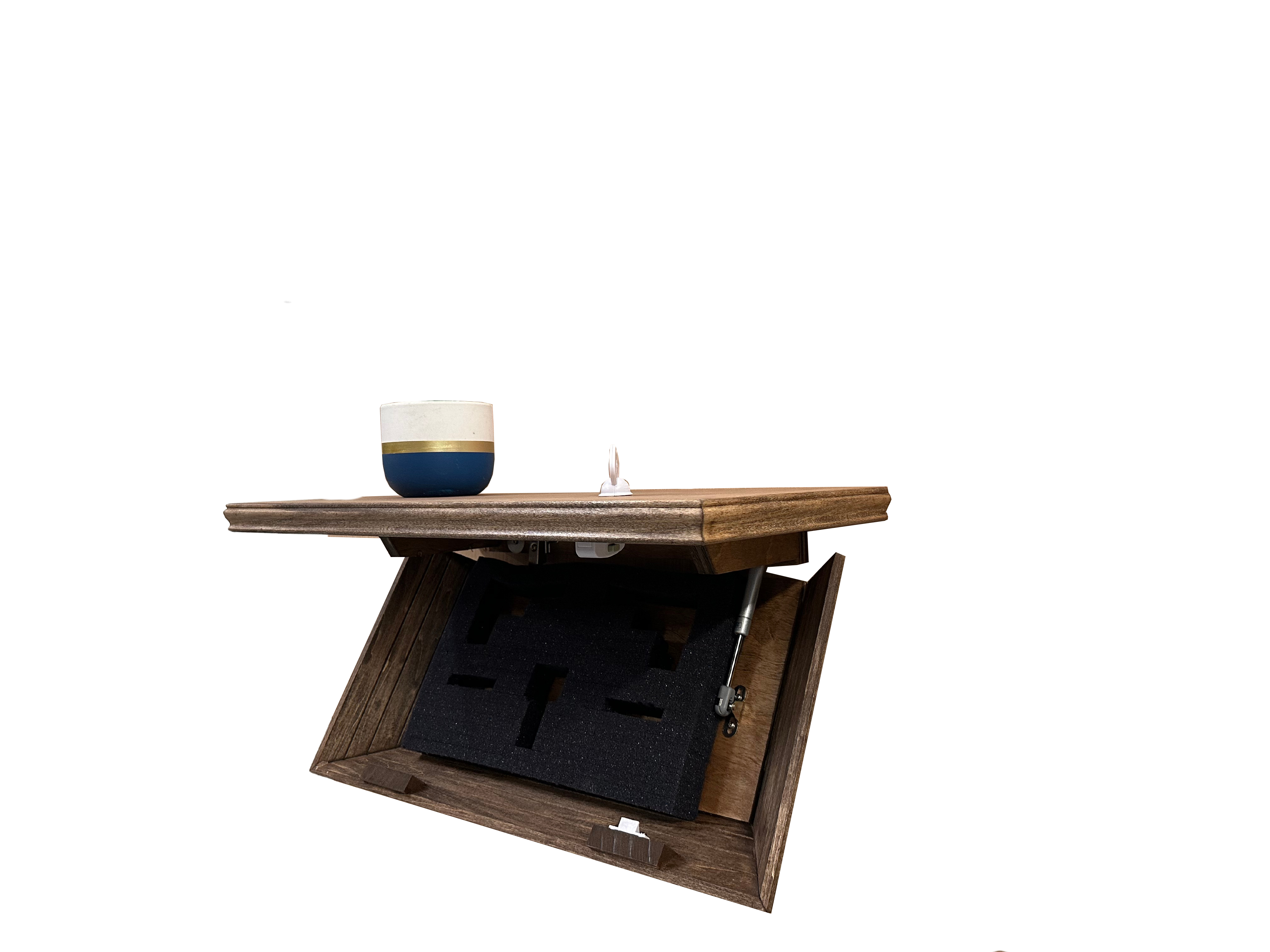 Concealment Wall Shelf — Walnut Finish