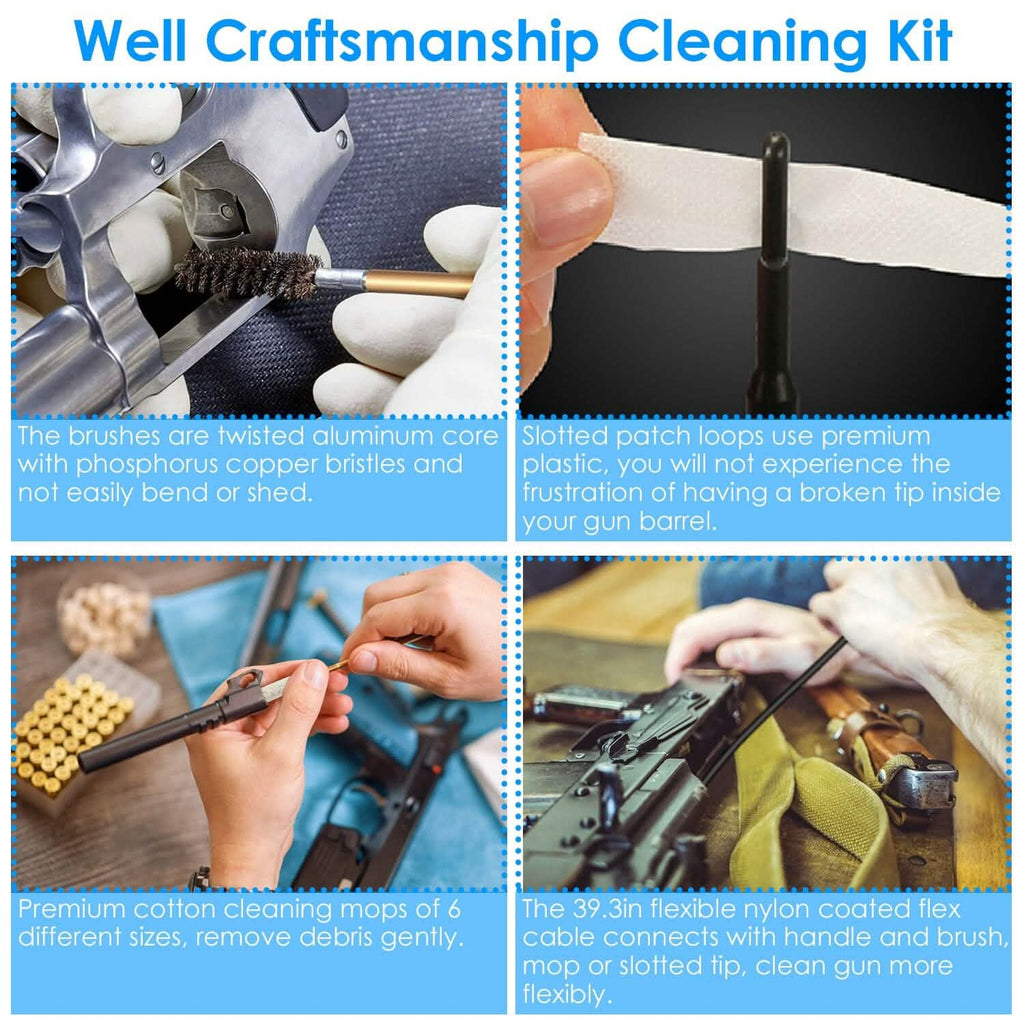 Universal Cleaning Kit — Flex Cable & Brass Rod System