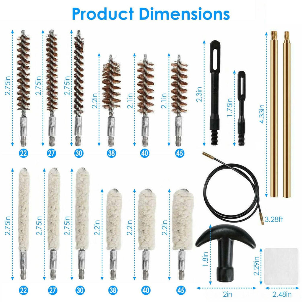Universal Cleaning Kit — Flex Cable & Brass Rod System