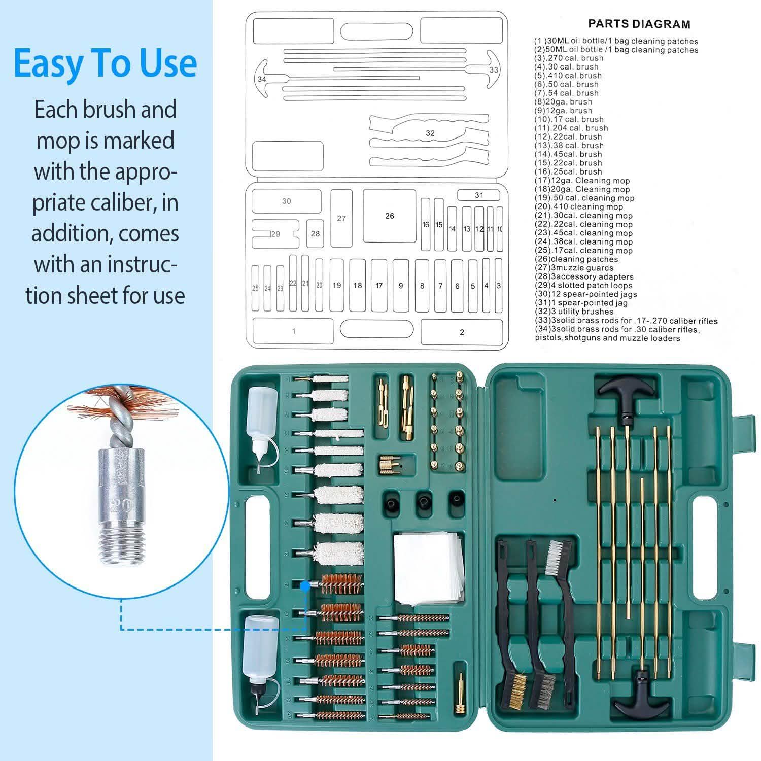 Universal Firearm Cleaning Kit — Hard Case System